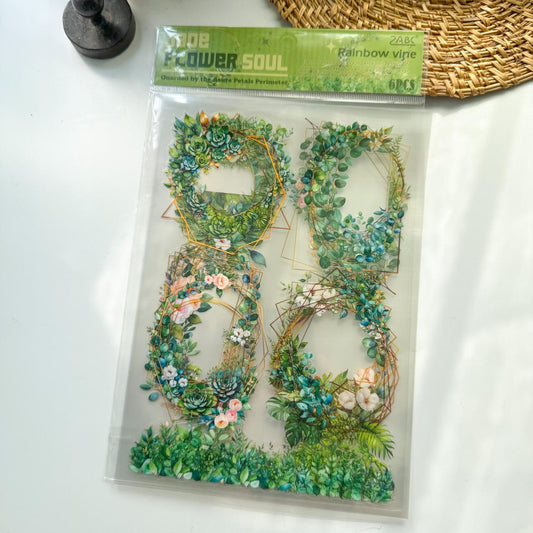 CHHM605 - flat posting paper fleeting pictorial series retro cutting film stamping hand account creative sticker diy