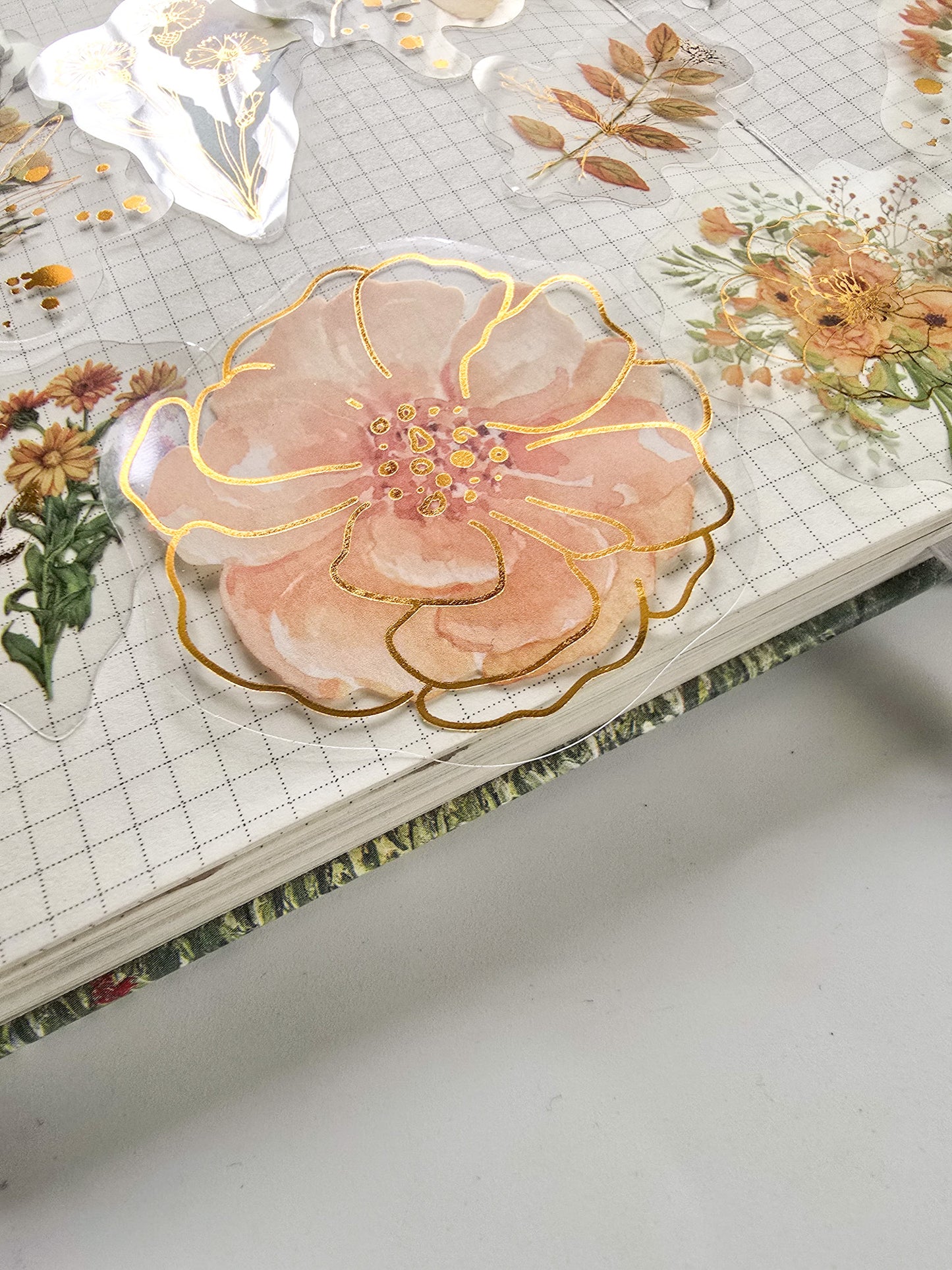 Mmk06e386 Pet Sticker Foiled sticker Flower series | mocard 30 pcs | Yellow flower