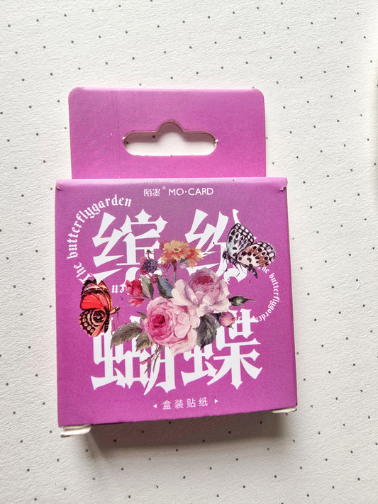 MMK04E034 Paper sticker Pack Butterfly & Flower | 46 pcs