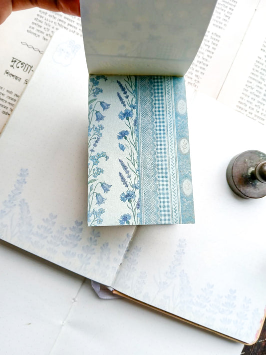 QFYN-601 | Misty Blue, Quiet Joy.Vintage Journal Scrapbook Papers pad 50pcs | 67* 105mm