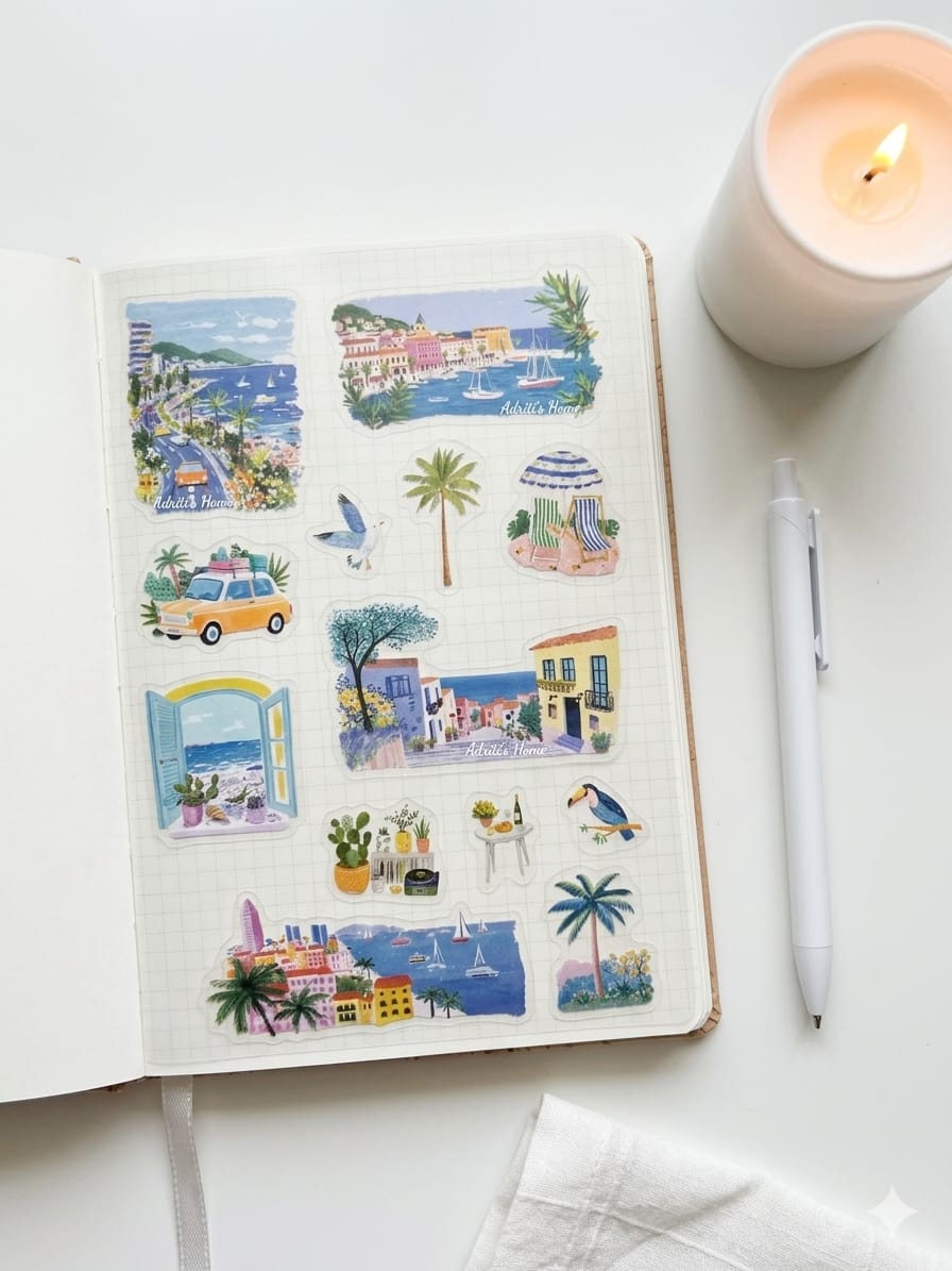 FGSJ- 402 | Summer-themed Seabreeze Knows Summer Sticker Book Available From Stationery |