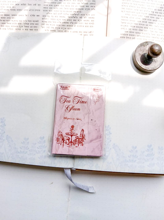 XJFW-601 | Tea Time Gleam Whispers in Litres Sticker 30pcs | 56* 83mm