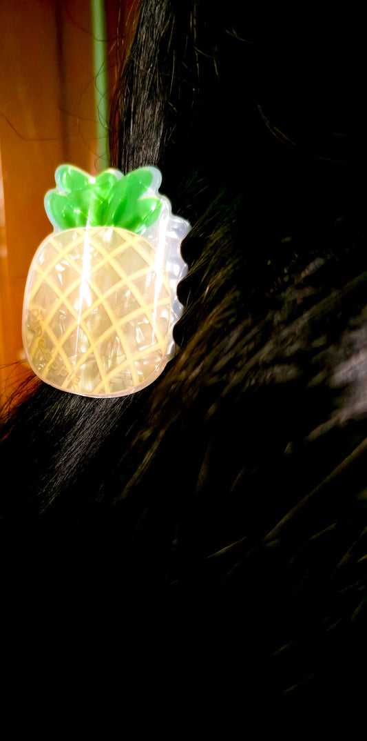 Hair Clip For Women & Girls Strong Grip Claw Clip | Cute Pineapple Fruit Design |