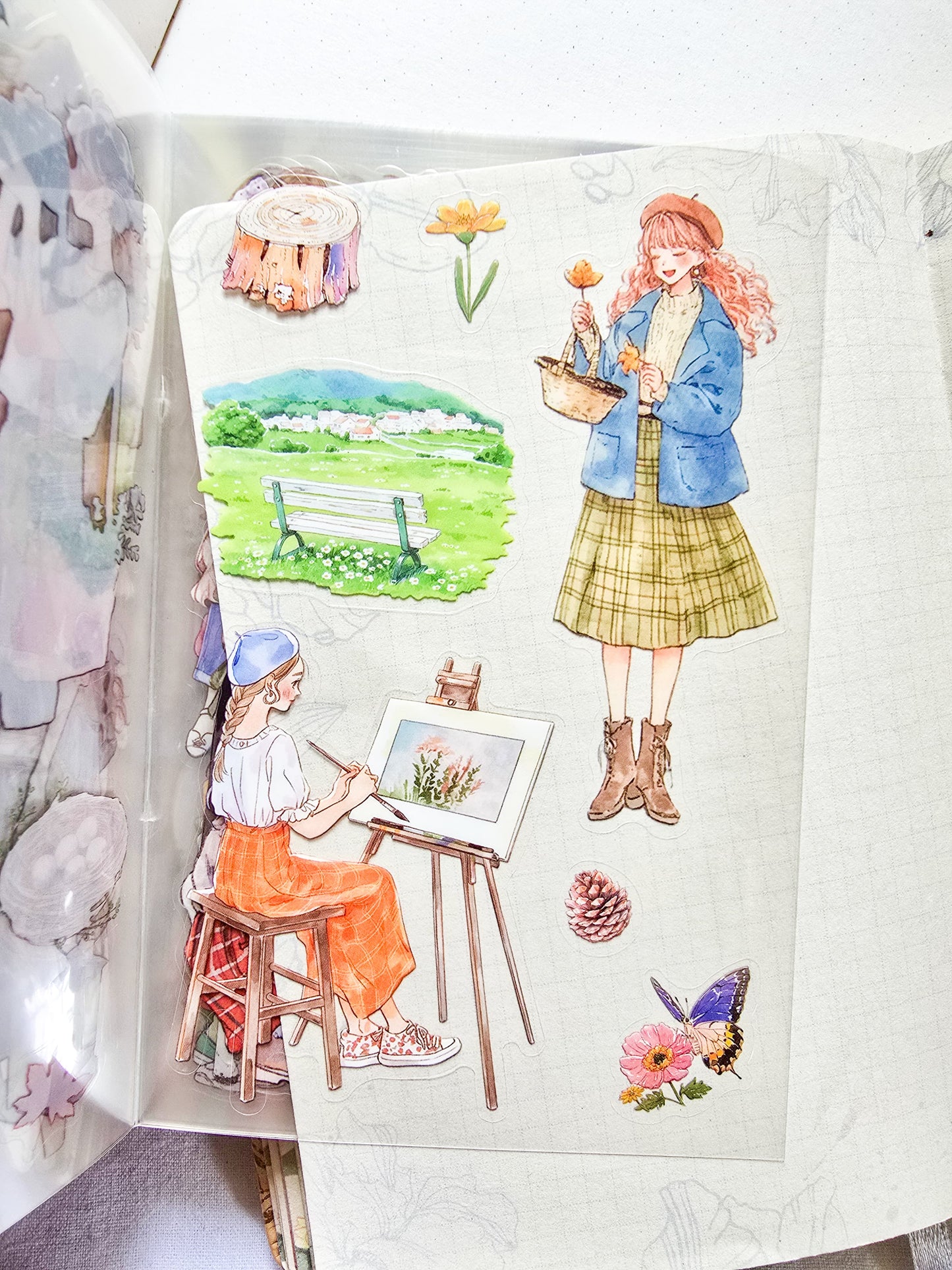 ZZPF2.0-403| 20-Piece Character Sticker sets From Series Like Summer Love" Or Pleasant Life Designed For Journaling Sticker Book |