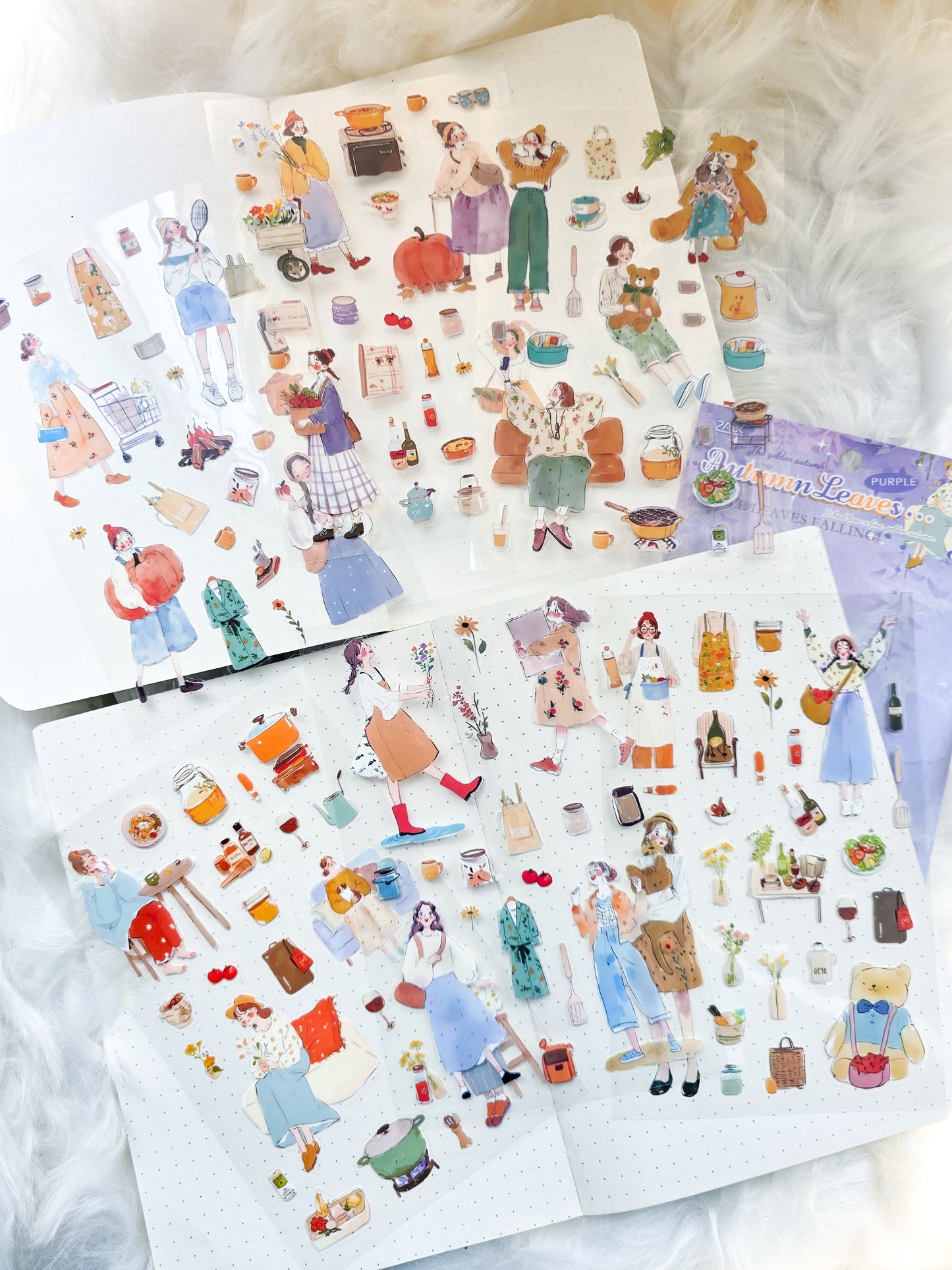 BFSG403|G-9| Autumn Leaves | Lifestyle Sticker | 6 Sticker Sheets | Precut