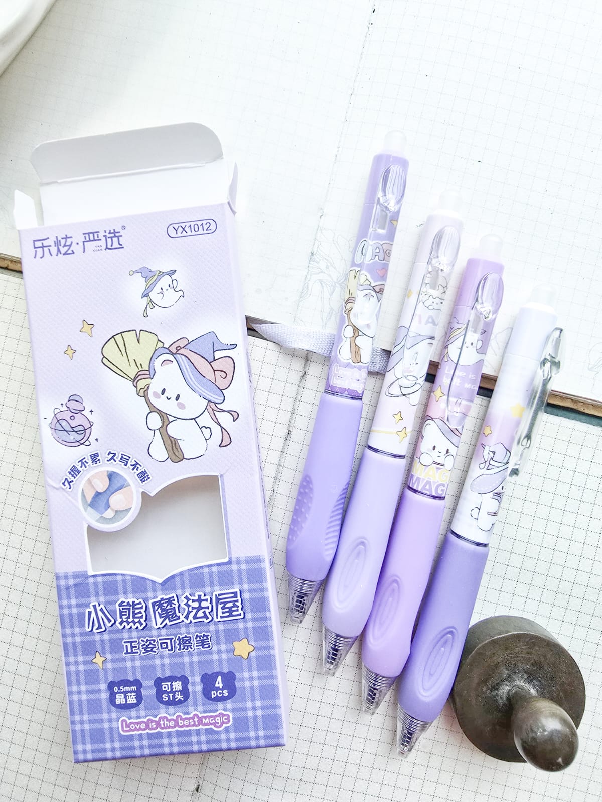 YX1012 | 4pcs Erasable kawaii Pens Magic | 0.5mm