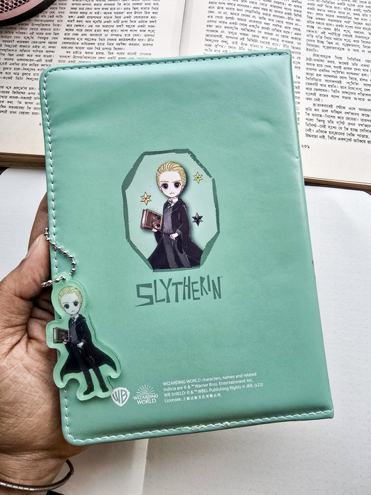 MG26610 | Harry Potter A5-Sized Notebook Featuring a Slytherin House Theme With Draco Malfoy Artwork.Number of Pages in the Notebook is 95