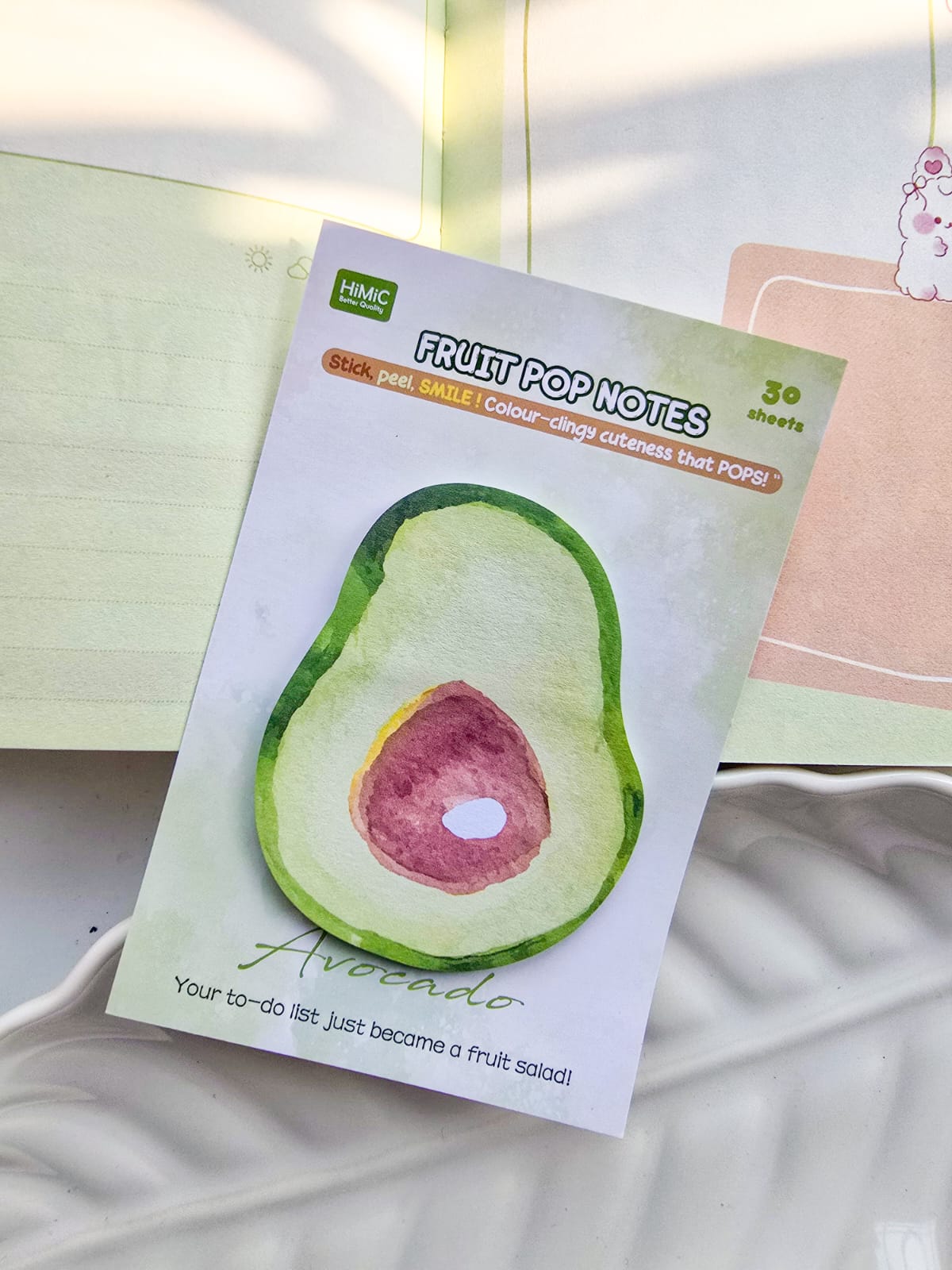 SN-20-30 | Kawaii Fruit Avocado Sticky Notes | 30 sheets