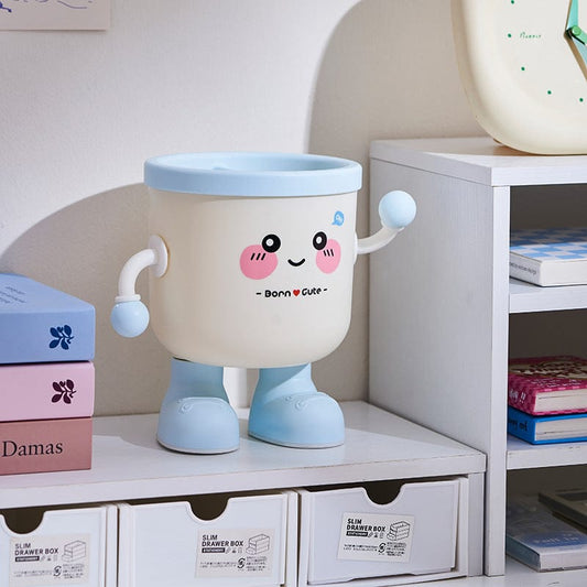 Cute Cartoon Pen Holder Desk Organizer | kawaii Smile Pen Stand |
