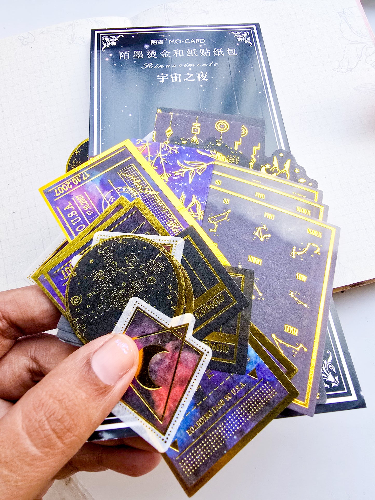 MMK06C113 | Vintage Astronomy Sticker 60pcs | G4 | 90mm