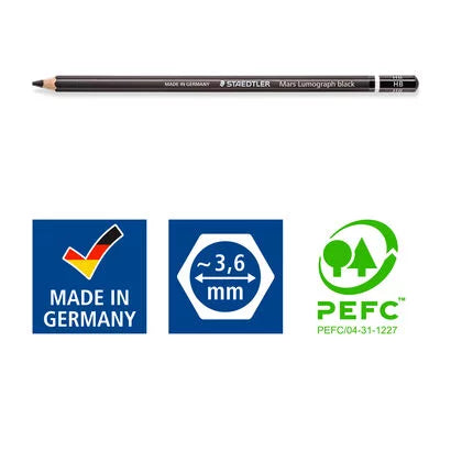 STAEDTLER - Extra Black Drawing pencil Set with Metal case | containing 6 drawing pencils in assorted degrees | sketch