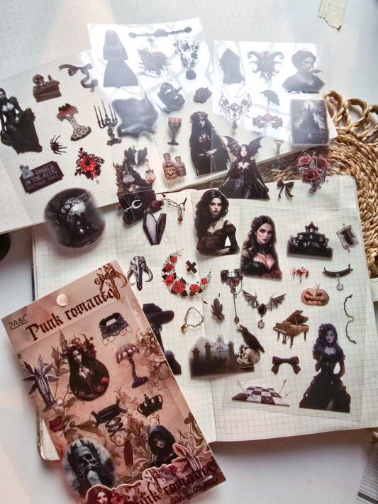 Atltb - 403 PET  Journal Pet Sticker goth   - 6 sheets