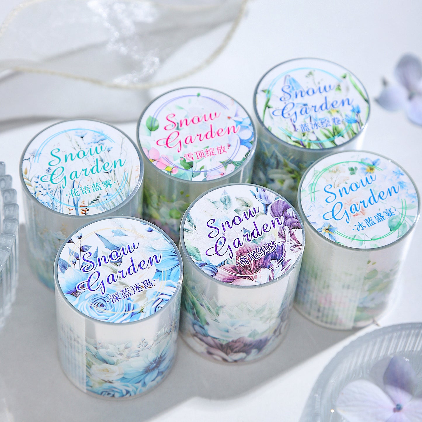MHD-XYHY003|RC|Floral Theme Transparent PET Sticker Roll | 50 mm | 2mtr