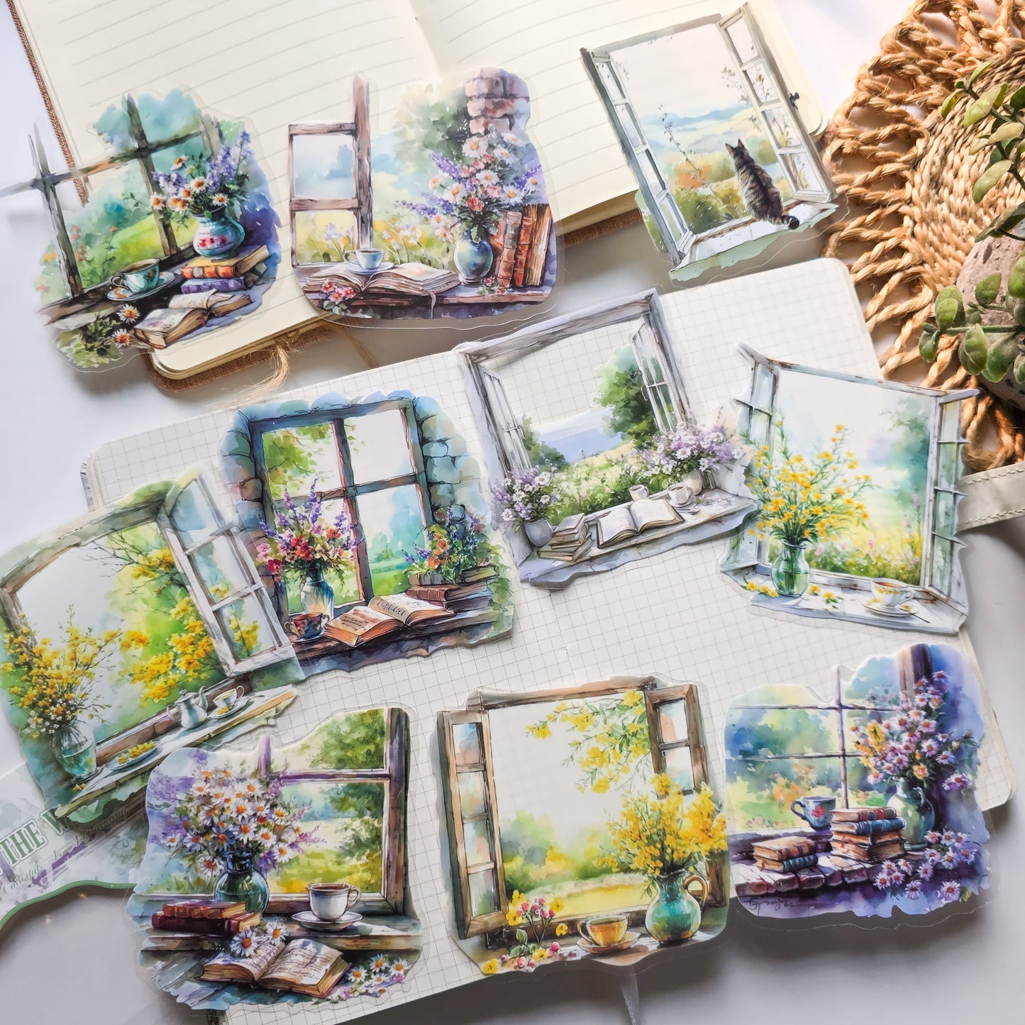 YJQF601 - sticker pack Yaju Qingfeng series creative handbook retro pet handbook material stickers 10 pieces
