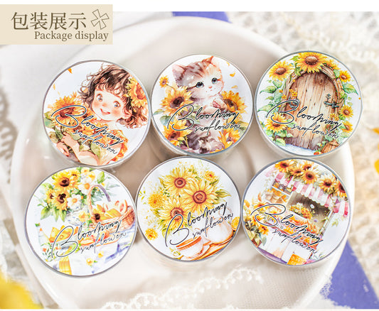 MHD-SFXR001-Floral Theme |RD|Transparent PET Sticker Roll | 50 mm | 2mtr