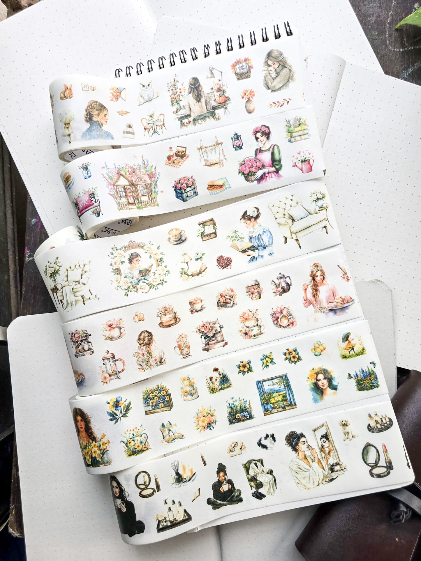 YDHJ-201|R-E| Forest Elves | Girls Series Paper Sticker Roll | Random Any One