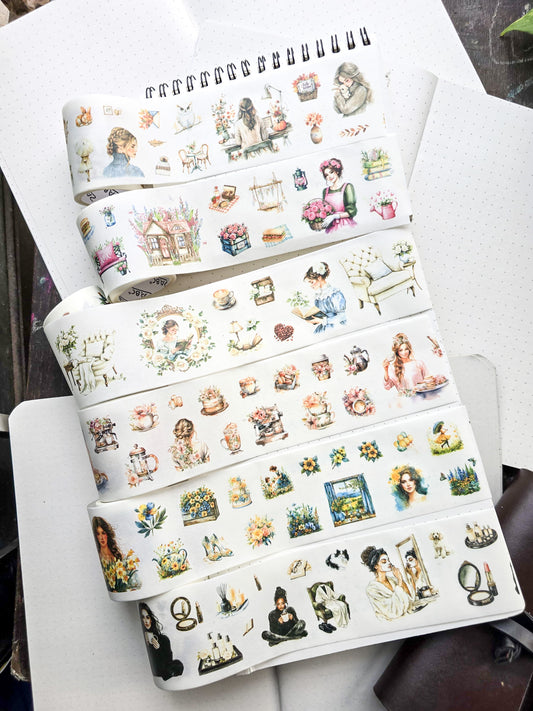 YDHJ-201|R-E| Forest Elves | Girls Series Paper Sticker Roll | Random Any One