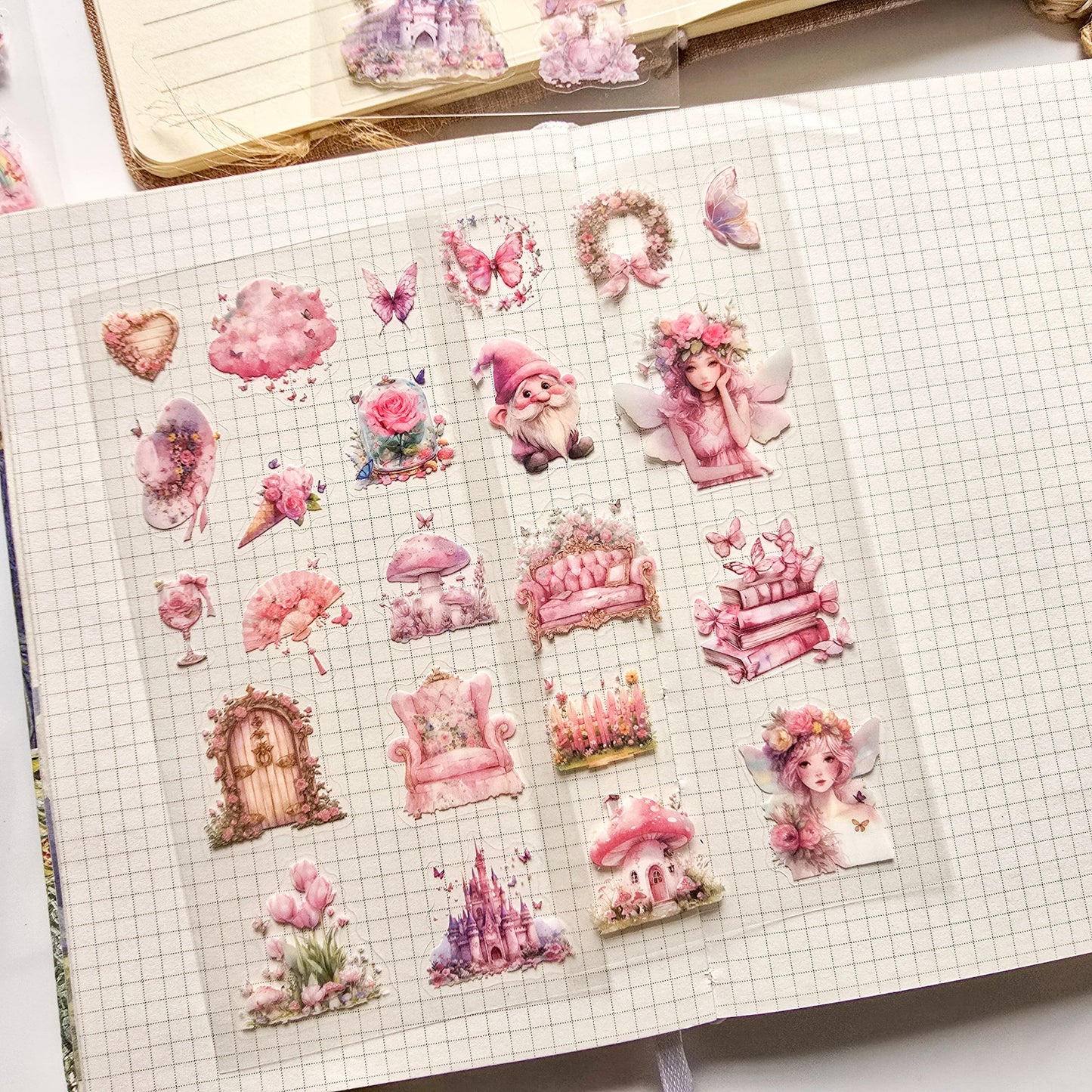 XYHM401|G9| - sticker pack Star Language Flower Dream series retro cut film handbook pet material stickers 6 pieces into 4 types