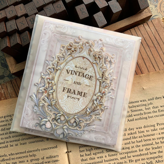 MG0240546 Vintage Frame Paper Cutout 80*100Mm 10Pc