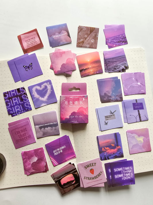 MMK04E040 Paper sticker Pack Moonlight Love Letter  | 46 pcs