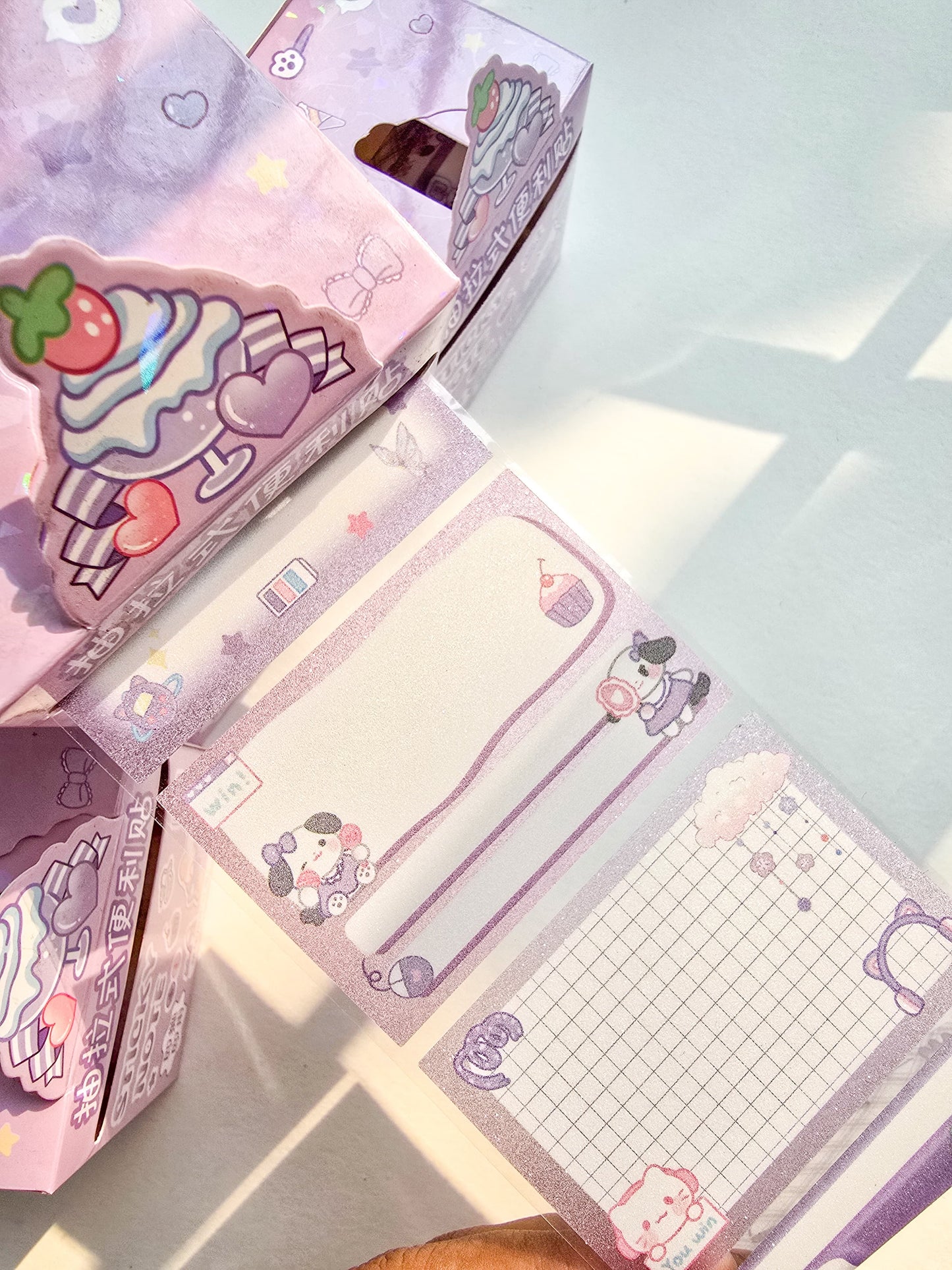 Km2759#3  - 1 pc Kawaii Sticker Roll Pink | 48 pcs Stickers | Pet Transparent Stickers | Bunny