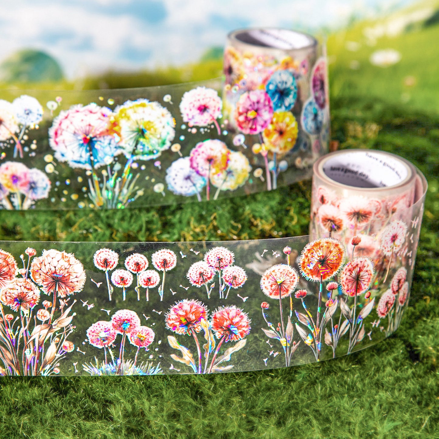 MHD-FWPG001-Floral Theme Transparent PET Sticker Roll | 50 mm | 2mtr