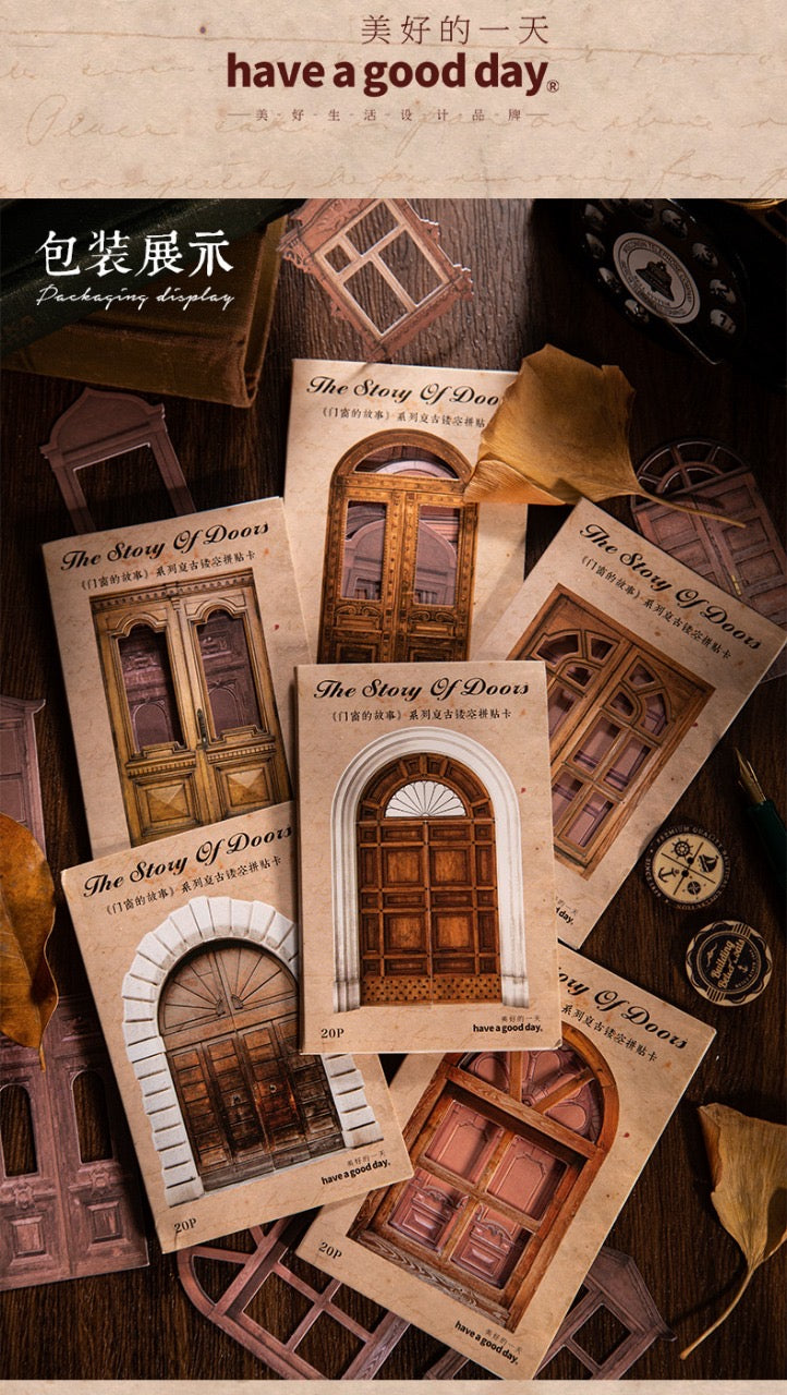 Mcgs001  Journal Craft Material 350Gsm paper | The Story Of Doors Collection| 85*85 mm   20 pcs