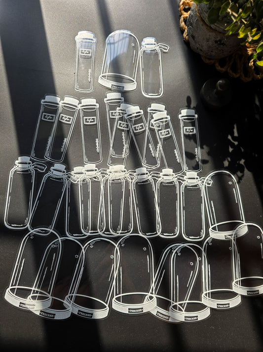 PTZ-4427 Pet sticker | Transparent Jar Sticker 30 pcs