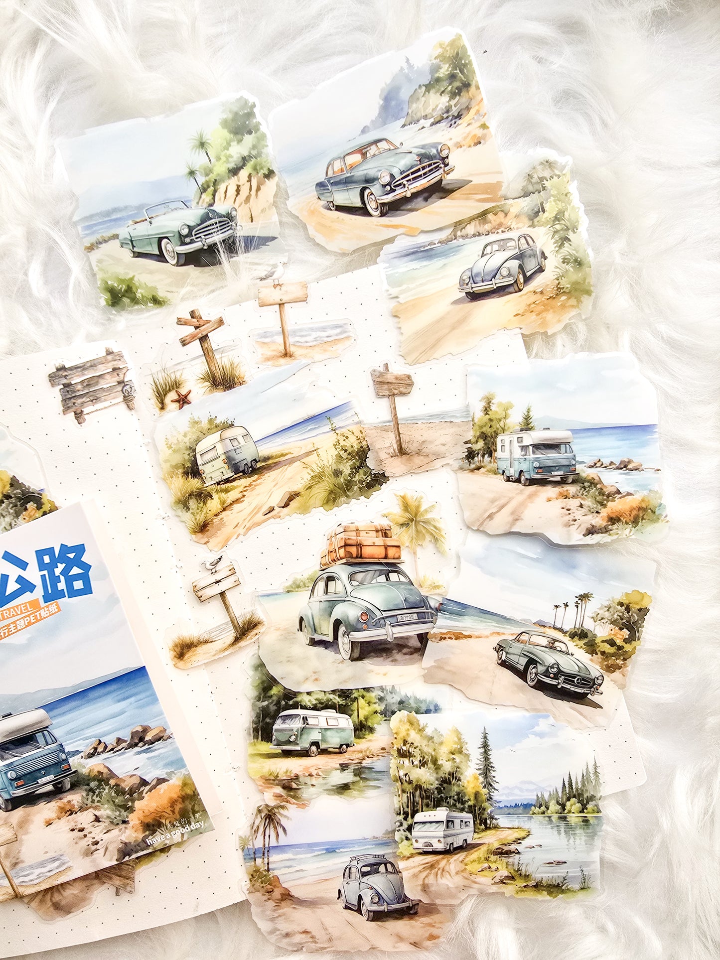Mhdlxgl006|G-2||  Travel Highway Pet Transparent Travel Sticker | 15*2 30 pcs
