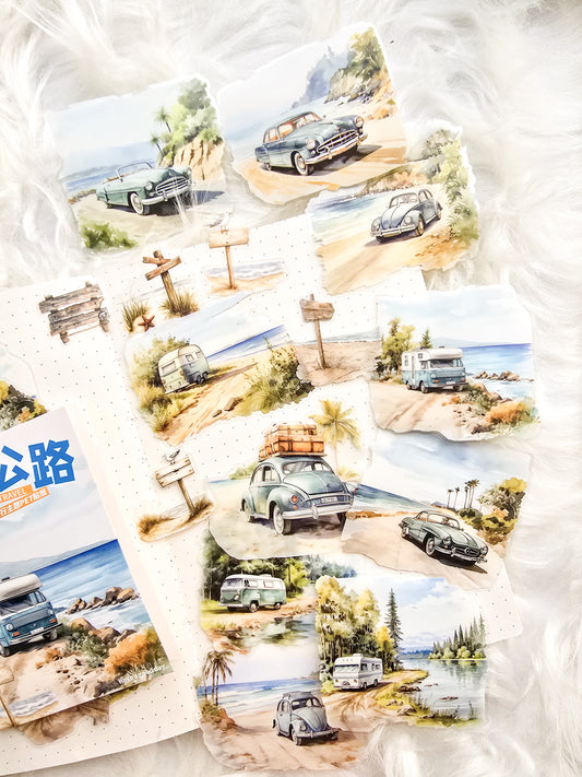 Mhdlxgl006|G-2||  Travel Highway Pet Transparent Travel Sticker | 15*2 30 pcs