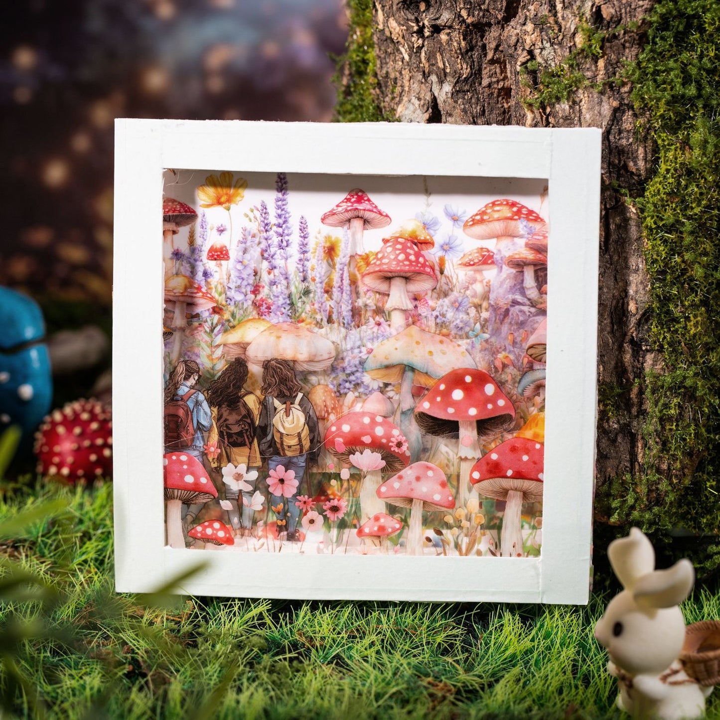 MHD-YJHD001-|RC|Mushroom Theme Transparent PET Sticker Roll | 40 mm | 2mtr