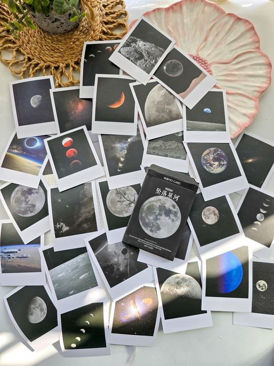 Mmk06d237 Polaroid photo Moon n  Space | mocard 30 pcs | Paper Sticker| 58mmX88mm
