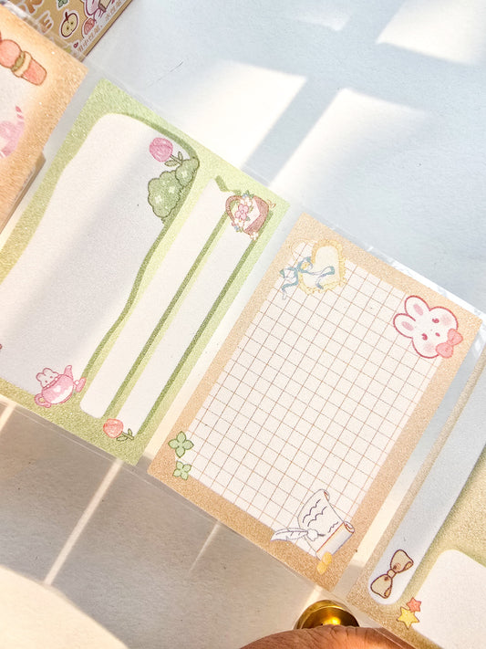 Km2759#2  - 1 pc Kawaii Sticker Roll Pink | 48 pcs Stickers | Pet Transparent Stickers | Bunny