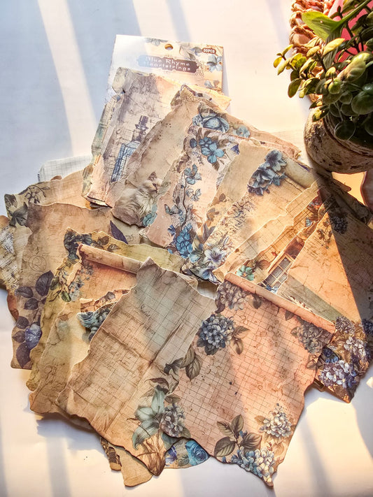YMHJ603 - material paper Qimeng Huajian series non-sticky DIY collage retro creative notebook