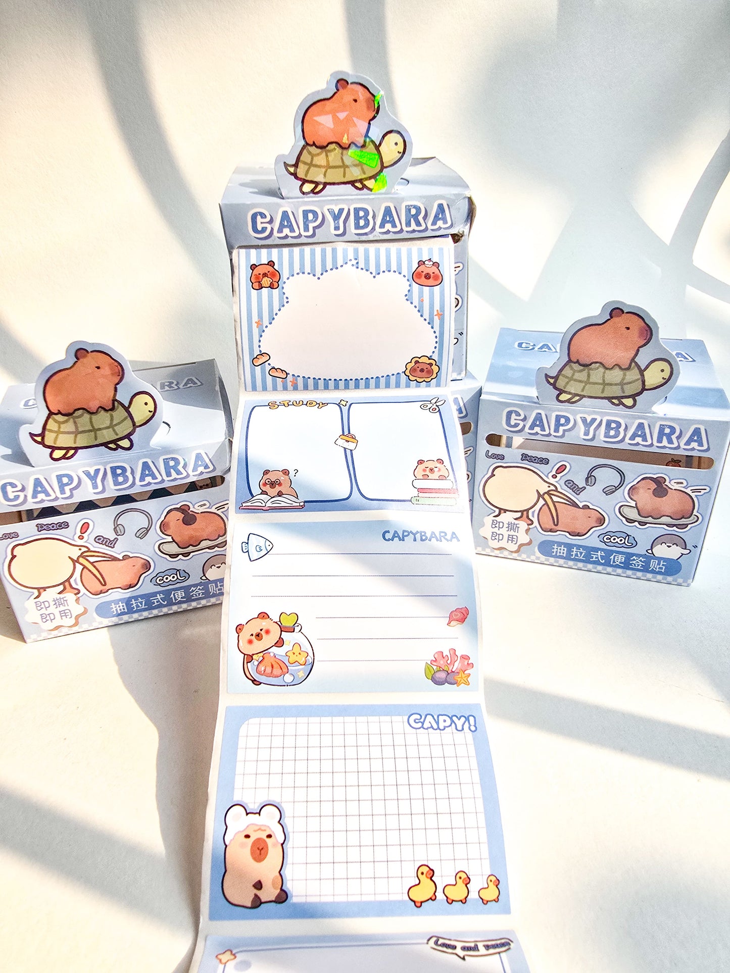 CM2757#4 1 |Rf|  pc Kawaii Sticker Roll Brown | 48 pcs Stickers | Paper Stickers | CAPYBARA