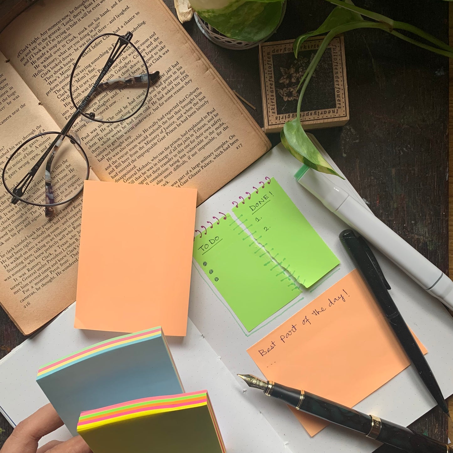 STICKY NOTE 5 colors  Neon | 3x3 Inch | Each Color 20 Pcs | Total 100 Pcs