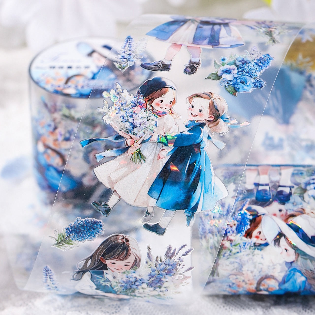Hdsn003 |RC| PET Sticker Roll | Foiled Floral Sticker Collection | Girls Sticker 50mmx2m