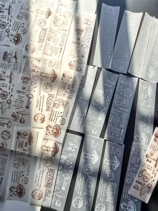 NNHY805|G-4| - sticker this murmur flower series creative retro sulphuric acid paper white ink hand account material 30 sheets into