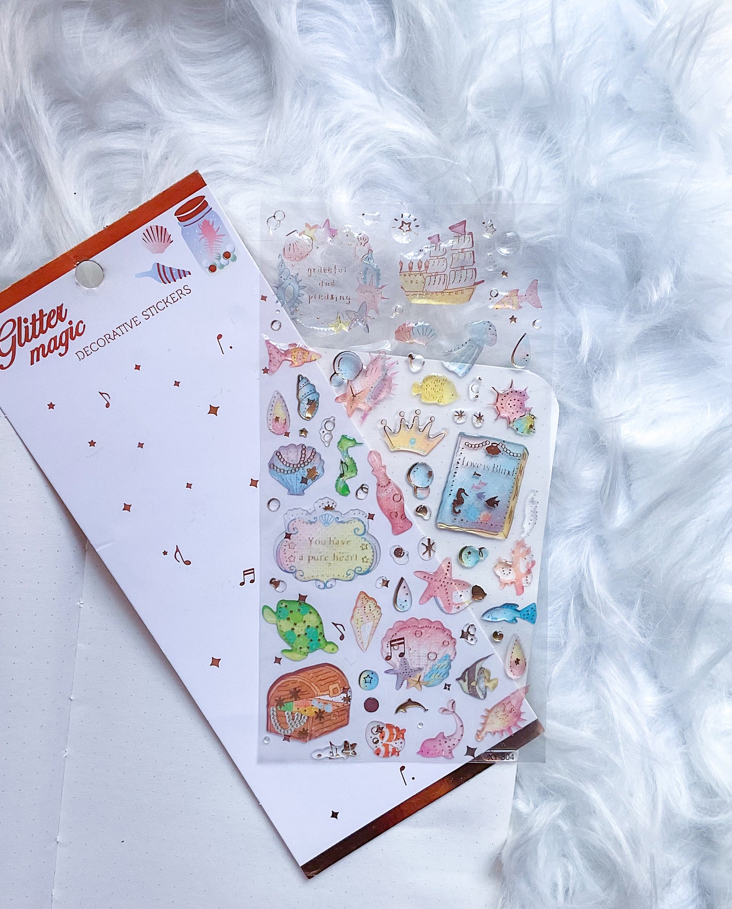 XY-804 |G-10|GB21027 | Glitter Magic | Decorative Stickers | 3D| Transparent Sticker |