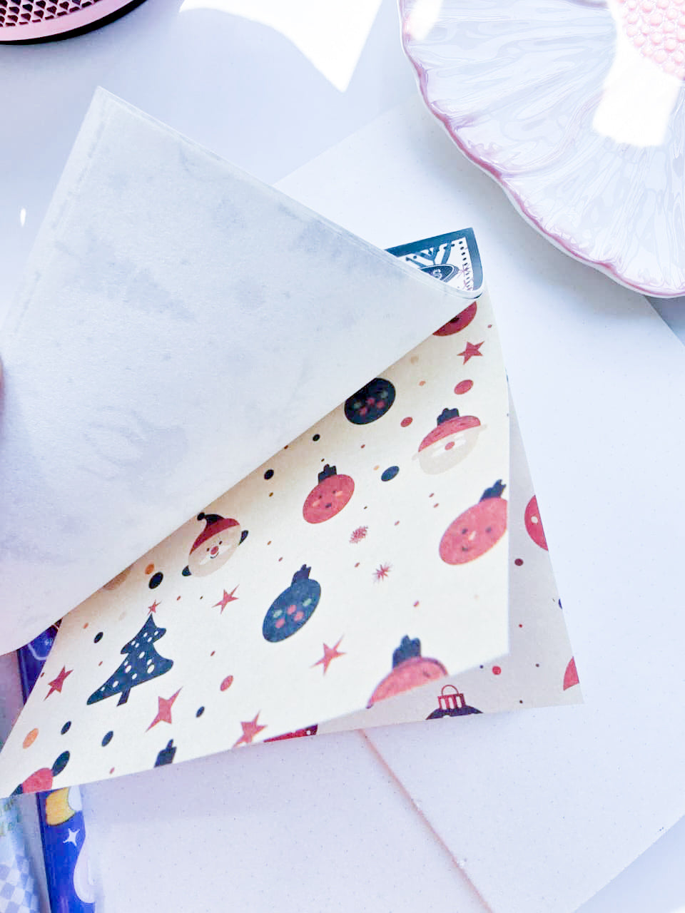 NXSG-605|G-4| First Snow Christmas| Journal Paper| Floral Vintage Paper| Green Theme|120*120mm 30 Pcs