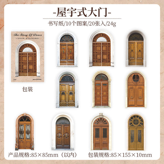 Mcgs002|G-4| Journal Craft Material 350Gsm paper | The Story Of Doors Collection| 85*85 mm   20 pcs