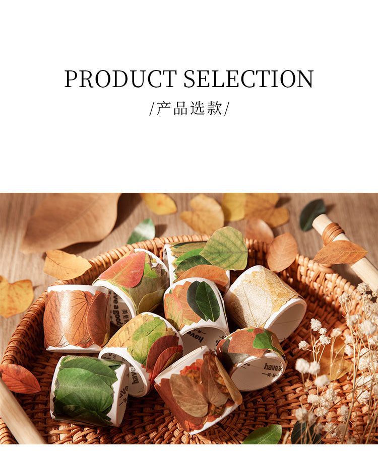 Lfhy005 Leaf Paper roll Sticker | 38*38mm