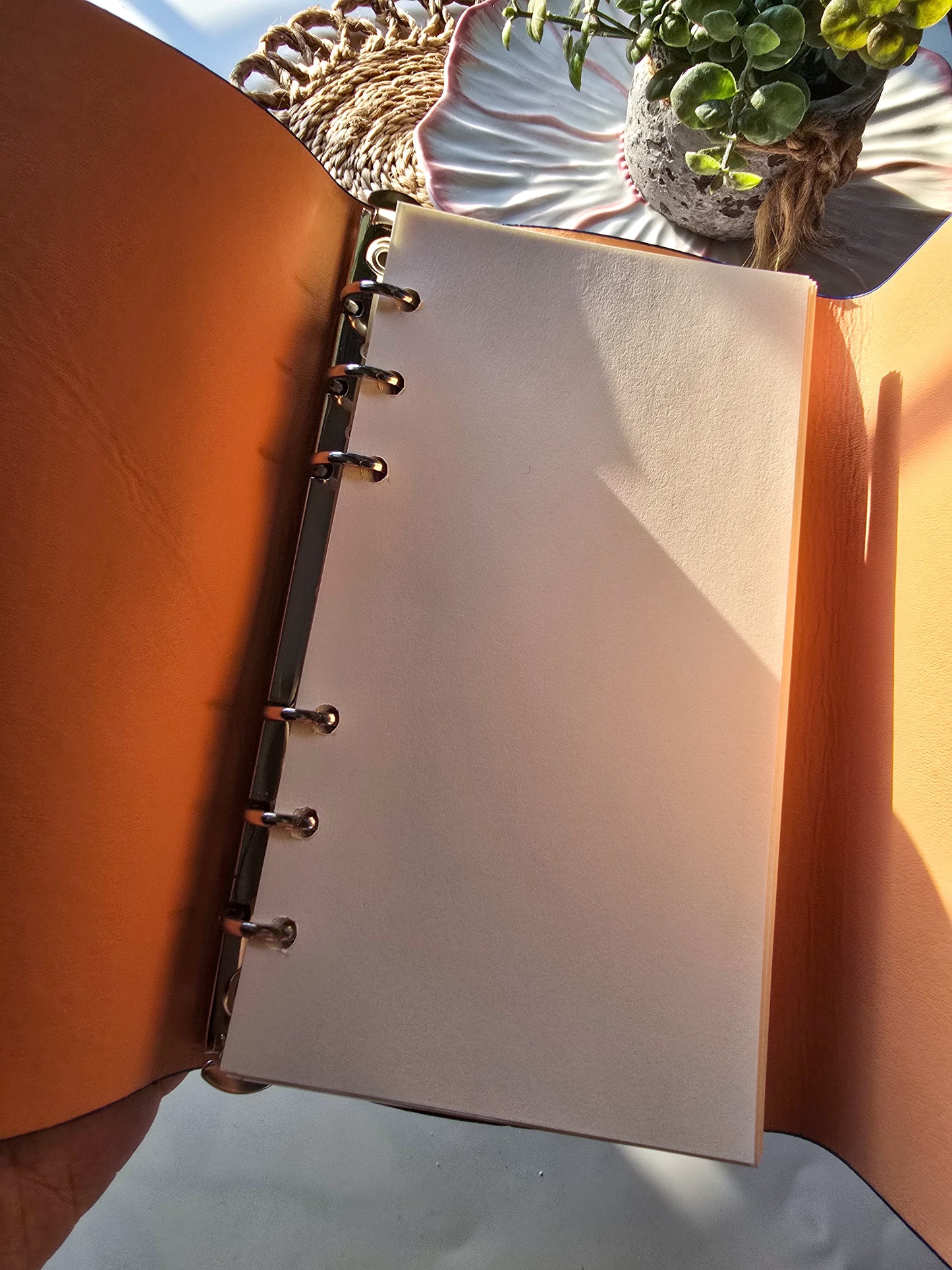 Mg265m Notebook With Charm | Natural White Detachable Pages  Blue 18*11 cm