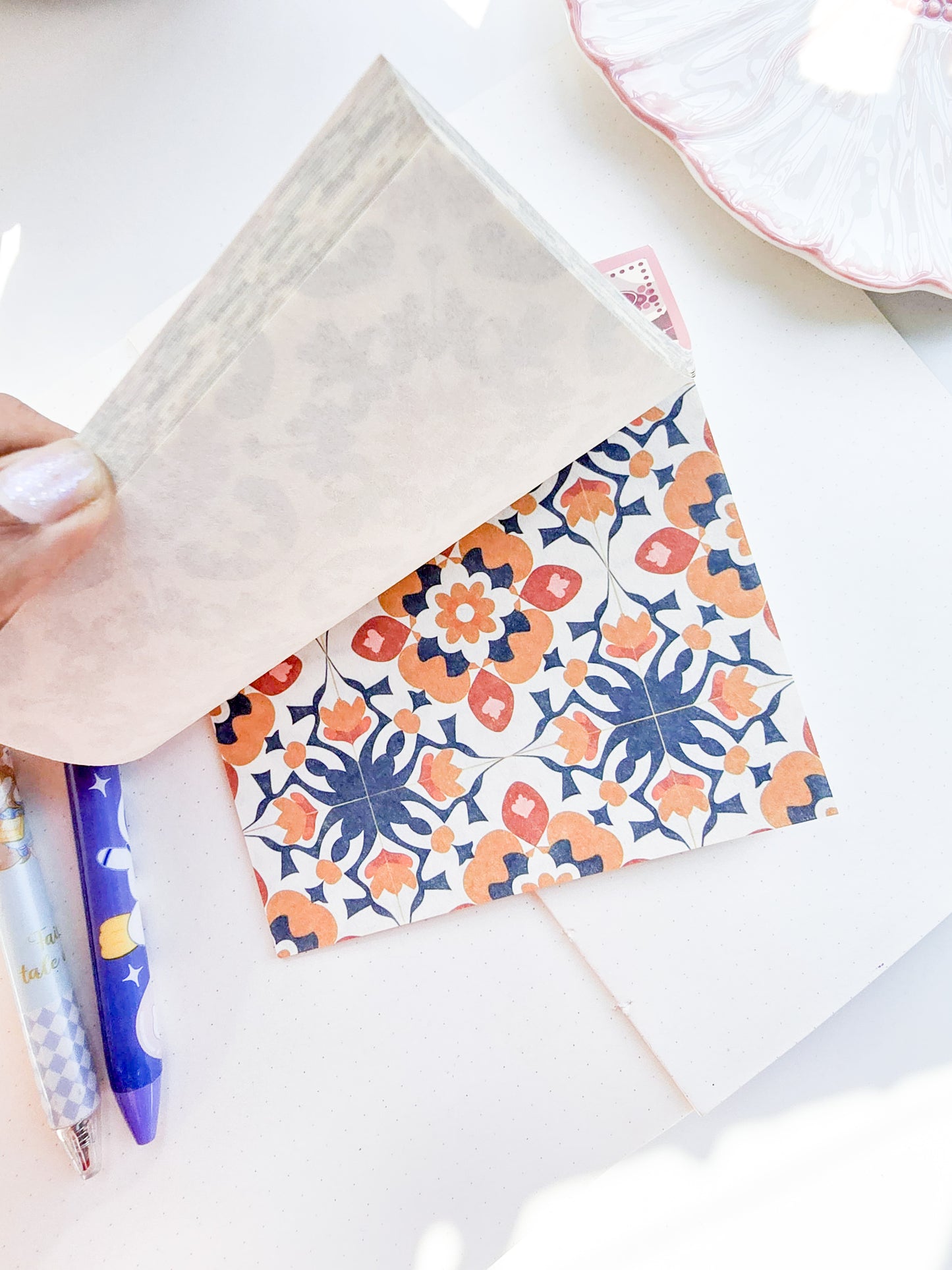 NXSG-606|G-4| South Positive Tiles | Journal Paper| Floral Vintage Paper| Green Theme|120*120mm 30 Pcs