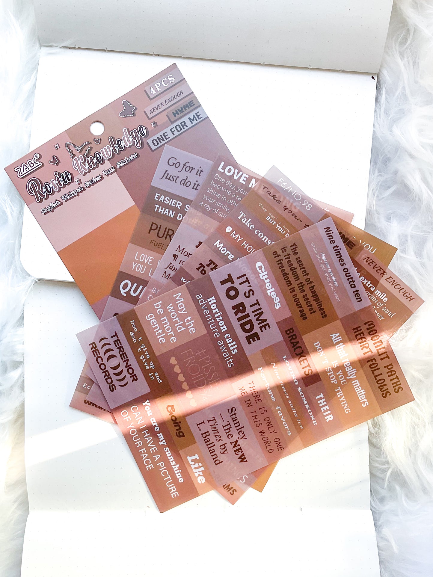 YWXY-6-01 | Rosin Knowledge | PET | Transparent Sticker | 4 Sheets | 120*170mm