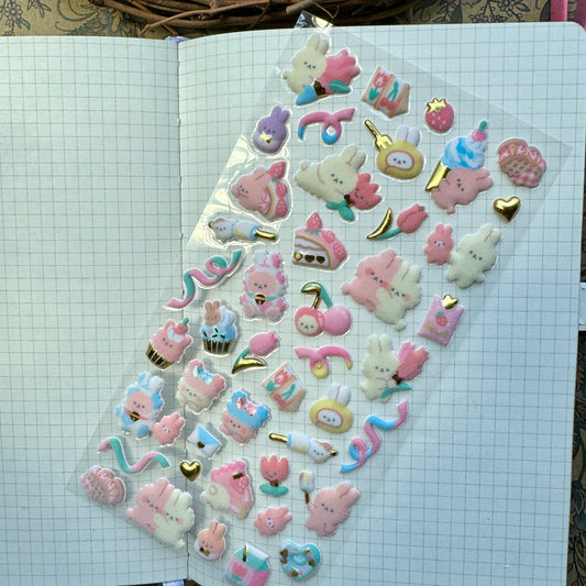 SL-ASE-04|G-11| Kawaii Decorative Fluffy Sticker 3D