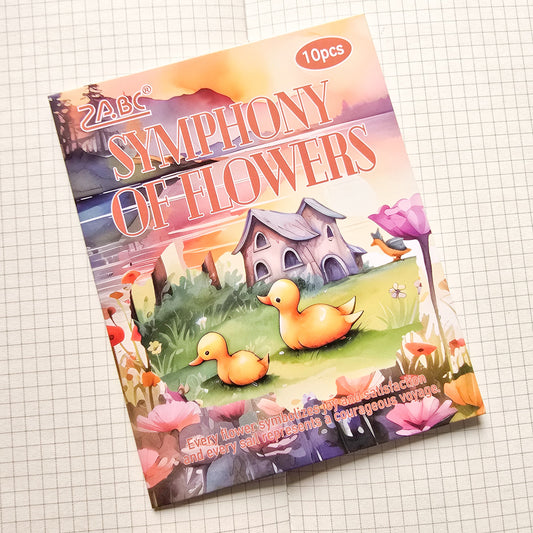 HHXZ606|G-2| - sticker package Flower Sea Boat Series Landscape Landscaping Special Oil and Paper Cut Film Handbook Material