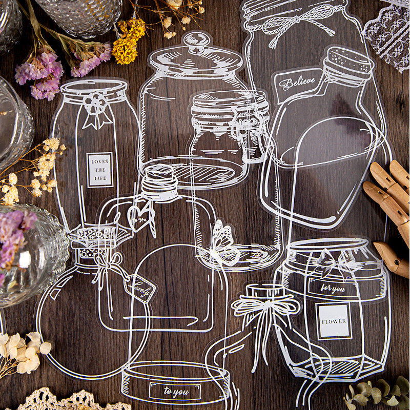 Rmlm001 Transparent Jar Sticker | Dream Collector series | 4*5 20 pcs. 95*140mm