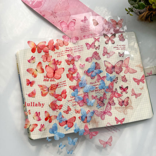 CYLG605 - sticker colorful wings streamer series butterfly cutting film hand account pet creative hand account material sticker