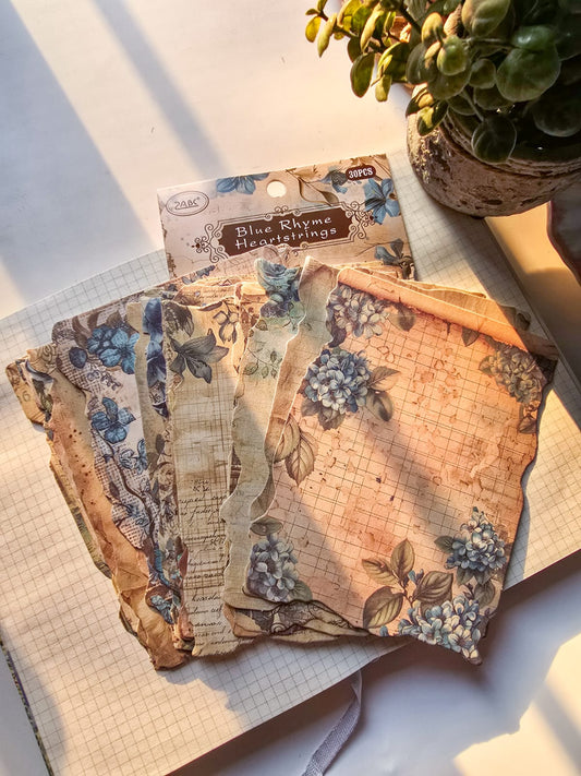YMHJ603 - material paper Qimeng Huajian series non-sticky DIY collage retro creative notebook